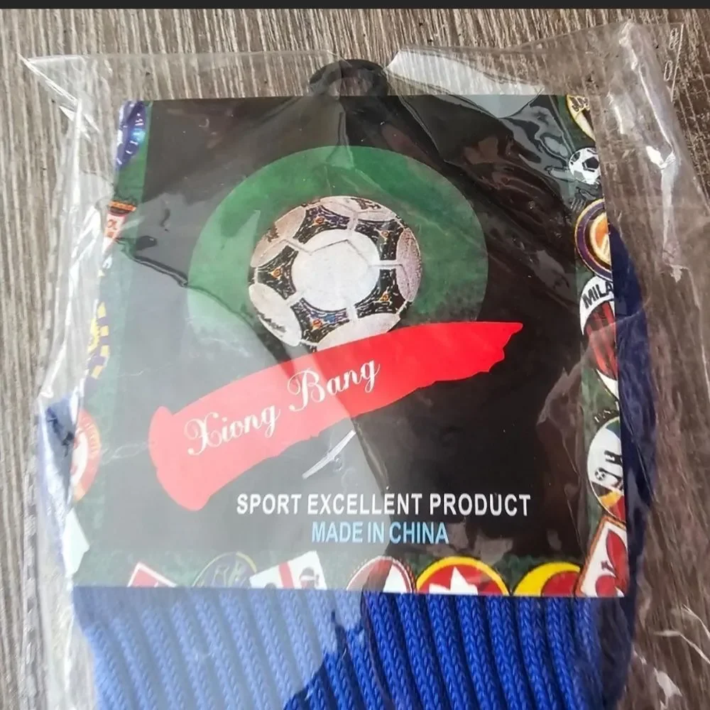 Xiong Bang Soccer-Themed Crew Socks (Blue)